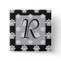 black and white flourish damask pattern