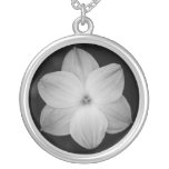 Black and white flower necklace necklaces