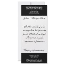 Black and White Flower rack card template rack cards by DesignsbyLisa Black and White Flower rack card template rack cards