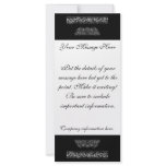 Black and White Flower rack card template