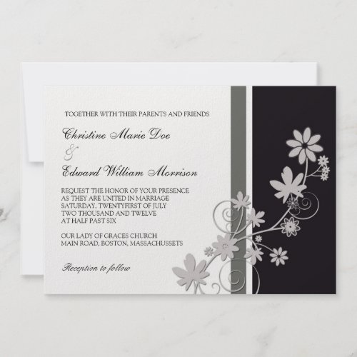 black and white wedding flower. Black and White Flower Wedding