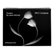 Black and White Flowers 2011 Calendars