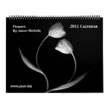 Black and White Flowers 2011 Calendars