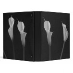 Black and White Flowers Binder