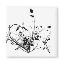 Black And White Flowers magnets