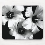 Black and White flowers Mousepad mousepads