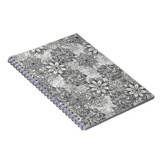Black and White Flowers Notebook