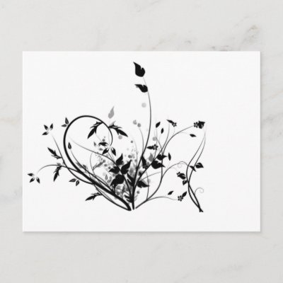 Black And White Flowers Post Card by NixxysPicks. Black And White Flowers