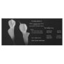 Black and White Flowers Wedding Program Rack Cards