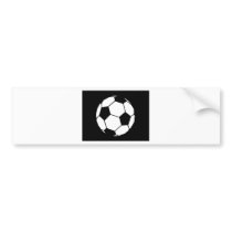 Black and White Football Bumper Sticker
