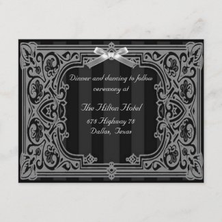 Black and White Formal Reception Card invitation
