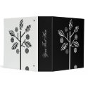 Black And White Fruit Trees Binders binder