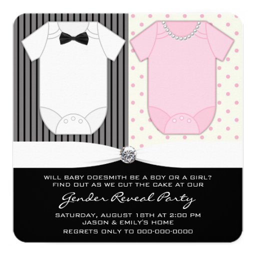 black-and-white-gender-reveal-card-zazzle