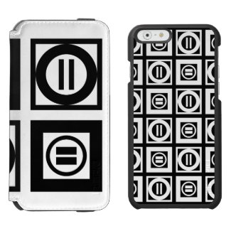 Black and White Geometric Equal Sign Patterns Incipio Watson™ iPhone 6 Wallet Case