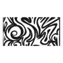 black and white ghost tribal custom photo card