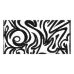 black and white ghost tribal custom photo card