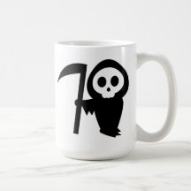 Black and White Ghostface with Scythe Mug