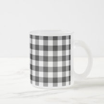Black and White Gingham Coffee Mug