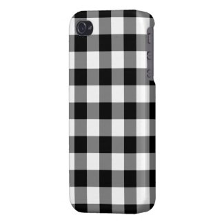 Black and White Gingham Pattern Cases For iPhone 4