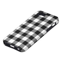 Black and White Gingham Pattern iPhone 5 Case