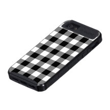 Black and White Gingham Pattern iPhone 5 Cases