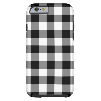 Black and White Gingham Pattern iPhone 6 case