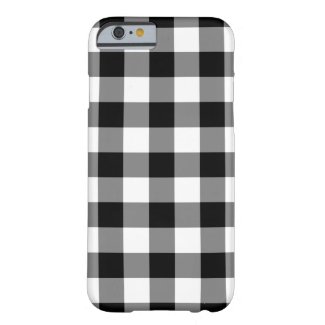 Black and White Gingham Pattern iPhone 6 Plus Case