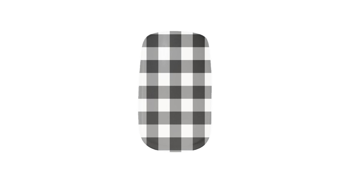 Nailing Pattern For House Wrap | black and white gingham pattern minx 174 nail wraps zazzle Nailing Pattern For House Wrap | black and white gingham pattern minx 174 nail wraps zazzle