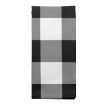 Black and White Gingham Pattern napkins