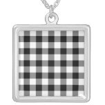 Black and White Gingham Pattern Necklaces