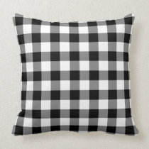 Black and White Gingham Pattern pillows