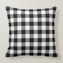 Black and White Gingham Pattern Pillows