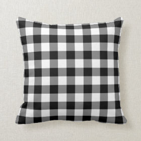 Black and White Gingham Pattern Pillows