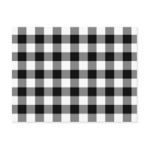 Black and White Gingham Pattern postcards