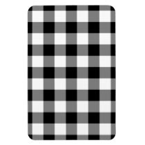 Black and White Gingham Pattern magnets