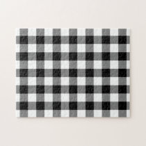 Black and White Gingham Pattern puzzles