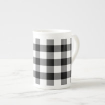 Black and White Gingham Pattern mugs