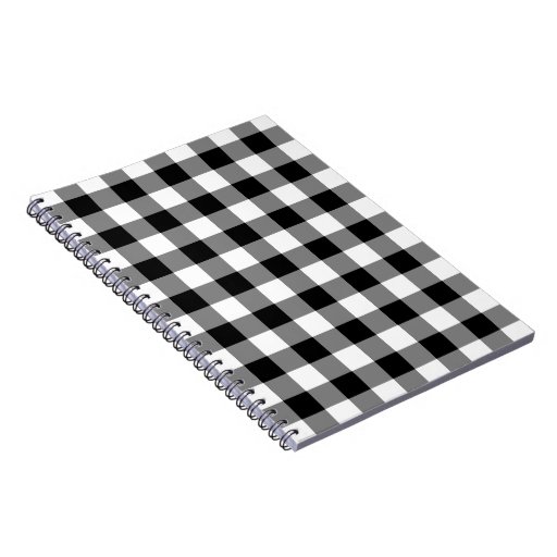 Black And White Notebook Pattern | black and white gingham pattern spiral notebook zazzle Black And White Notebook Pattern | black and white gingham pattern spiral notebook zazzle