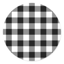 Black and White Gingham Pattern stickers