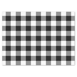 Black and White Gingham Pattern Tissue Paper