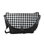 Black and white Gingham (plaid) messenger bag