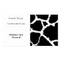 Black and White Giraffe Pattern Business Card Templates