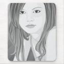 Black and white Girl mousepads by EstrellaDeQueso Black and white Girl mousepads