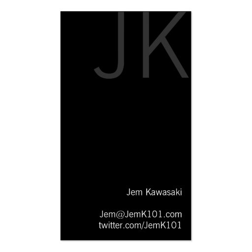 Black and White Gothic Business Card