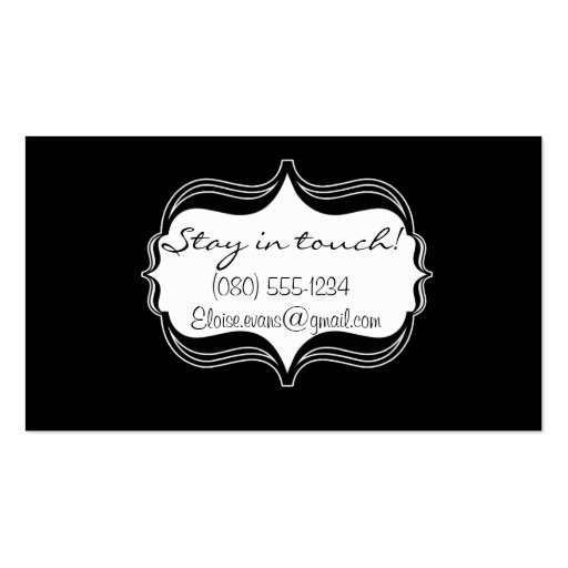 Black and White Graduation Rep card Business Card Templates (back side)