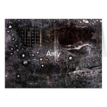 Black and White Grunge, Get Well Soon Greeting Card