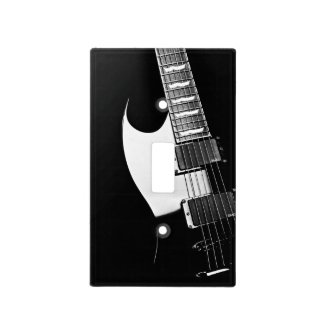 Black and White Guitar Music Lightswitch Cover