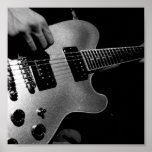 Black and white Guitar posters