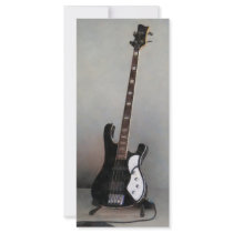 Black and White Guitar Personalized Rack Card