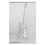 Black and White Guitar Customized Stationery